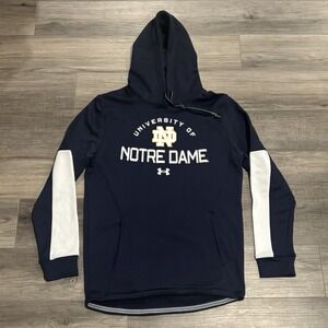 Notre Dame Fighting Irish Under Armour Womens Hoodie Sweatshirt Size Small Navy